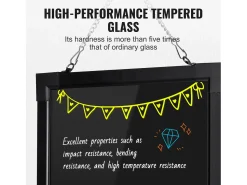 Clearance Tablero de Escritura de Mensajes con LED SucceBuy, 40,5 x 30,2 cm Iluminado y Borrable, para la Casa, la Tienda de Bodas Negro