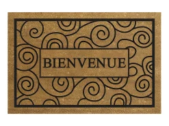 Outlet Tapete de Coco de Bienvenida 40x60cm Idmat - Fibras Naturales para Interior/Exterior Cubierto Marru00f3n