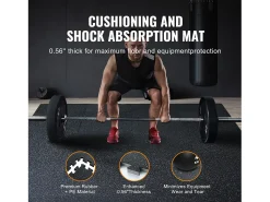 Felpudo^Tapete Entrelazado SucceBuy de 1.4 cm de Grosor para Gimnasio, 25 Piezas, Superficie de Goma, Blanco y Negro