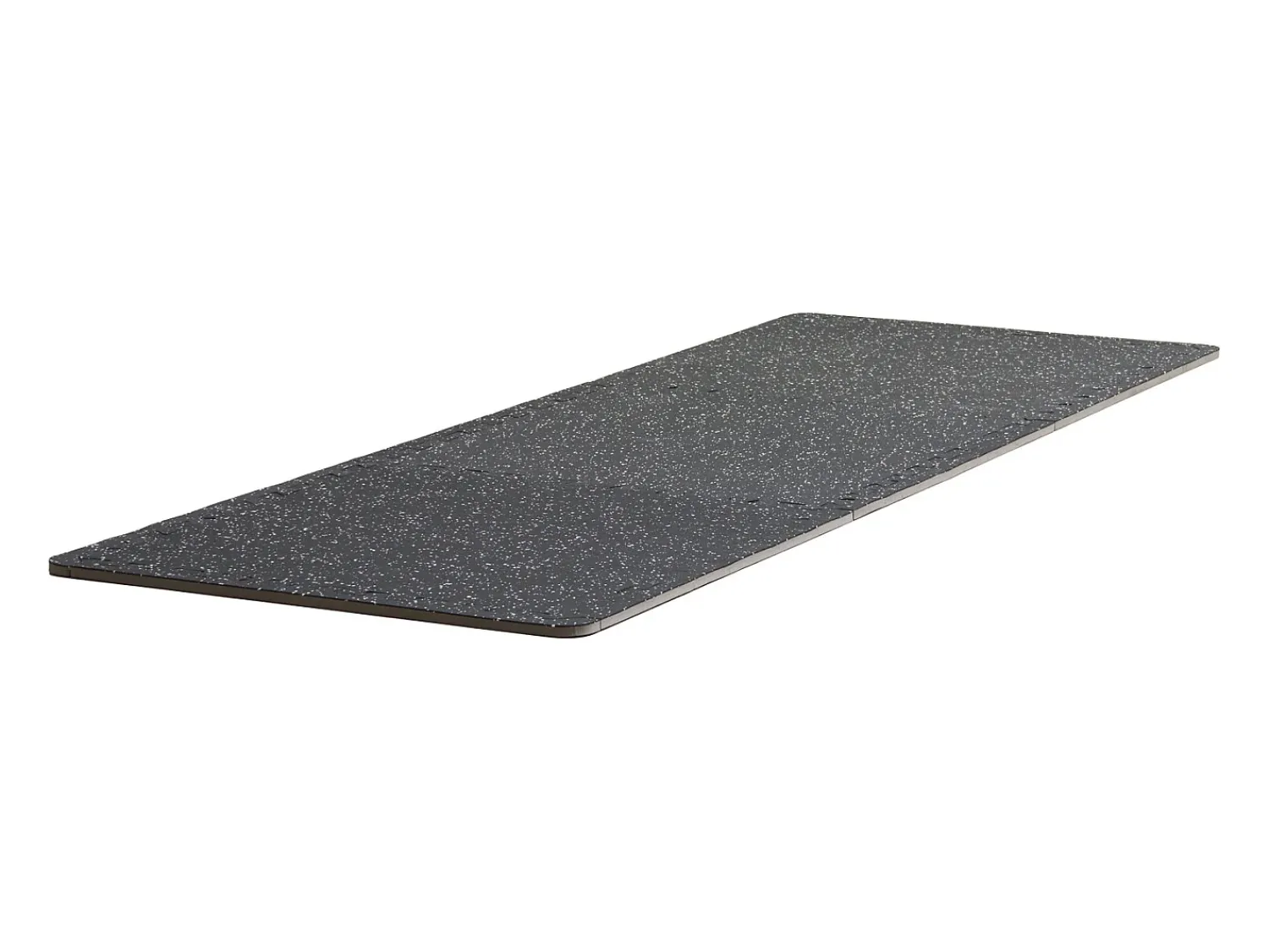 Felpudo^Tapete Entrelazado SucceBuy de 1.4 cm de Grosor para Gimnasio, 25 Piezas, Superficie de Goma, Blanco y Negro