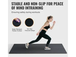 Tapete Entrelazado SucceBuy de 1.4 cm de Grosor para Gimnasio, 25 Piezas, Superficie de Goma, Color Negro y Azul