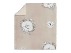 Clearance Soleil d'ocre Tartan, Manta de microfibra 110x170 cm FAMILY SPIRIT taupe Topo