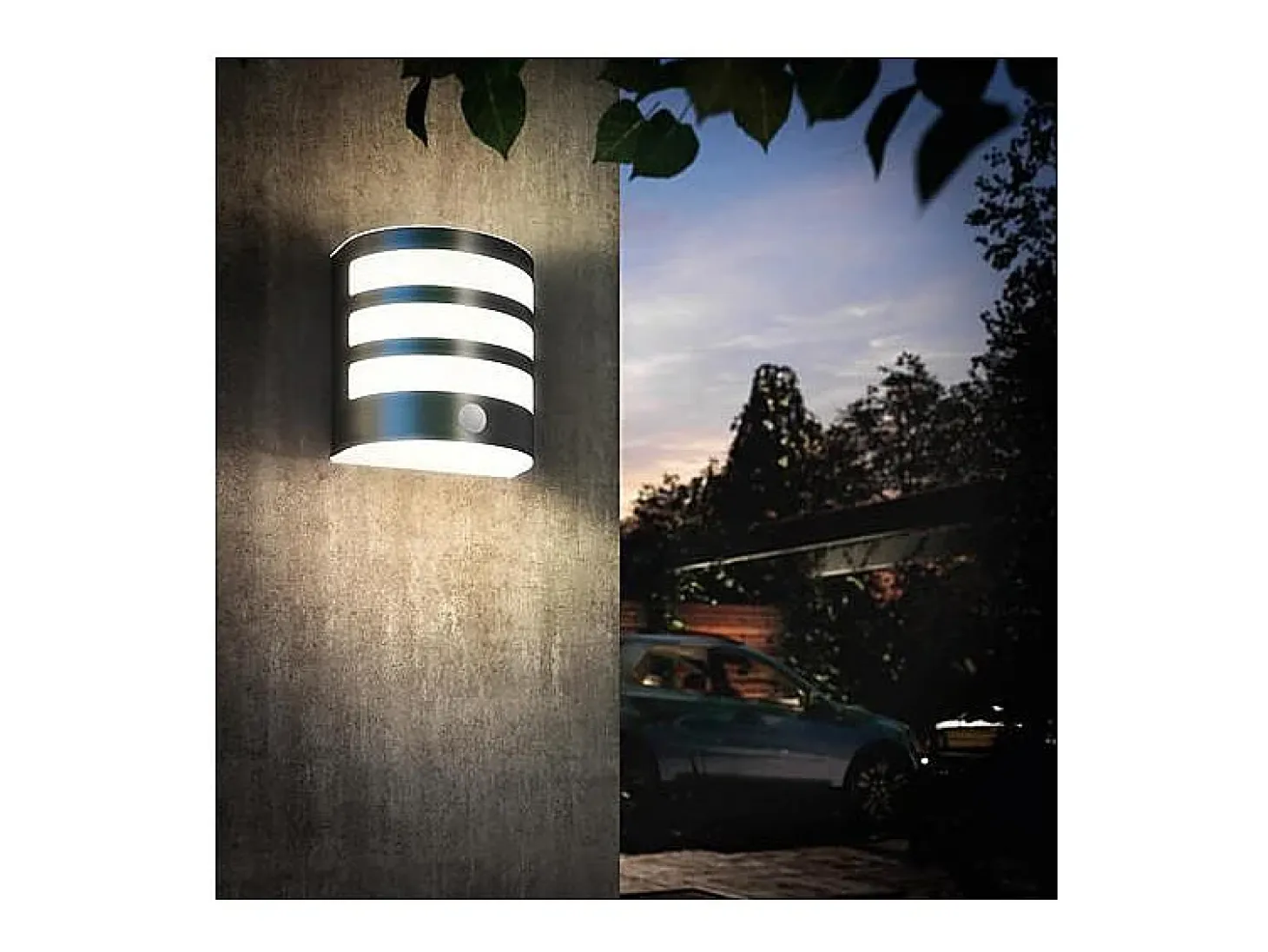 TechBrey Aplique de Pared Exterior LED con Sensor Movimiento 3.5W PHILIPS Calgary