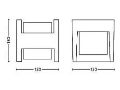 TechBrey Aplique de Pared Exterior LED Doble Iluminació 2x4.5W PHILIPS Arbour