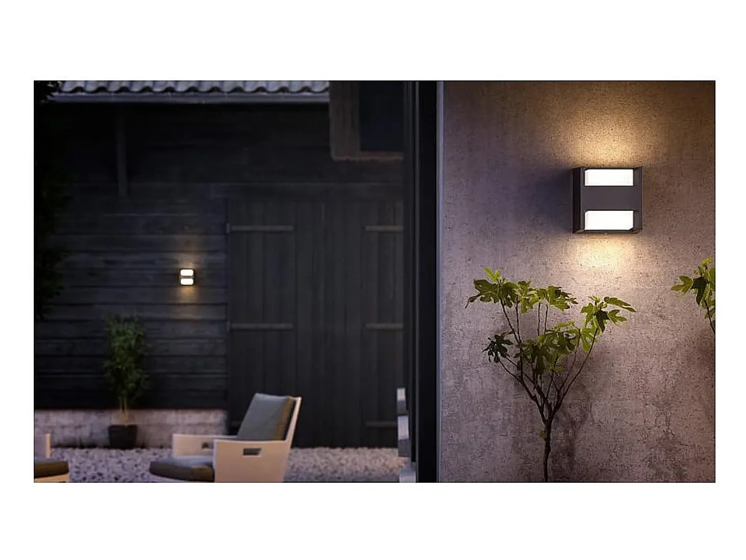 TechBrey Aplique de Pared Exterior LED Doble Iluminació 2x4.5W PHILIPS Arbour