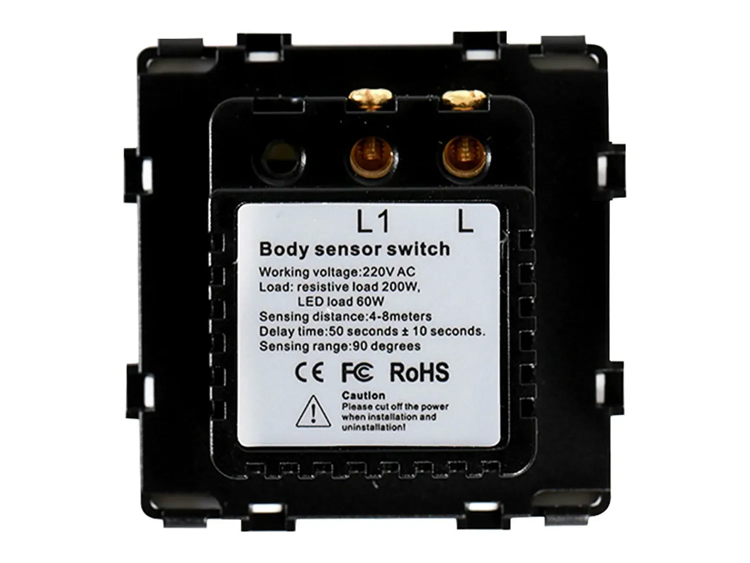 Clearance Ledkia TechBrey Interruptor Detector de Movimiento IR para Mecanismo Modern Negro