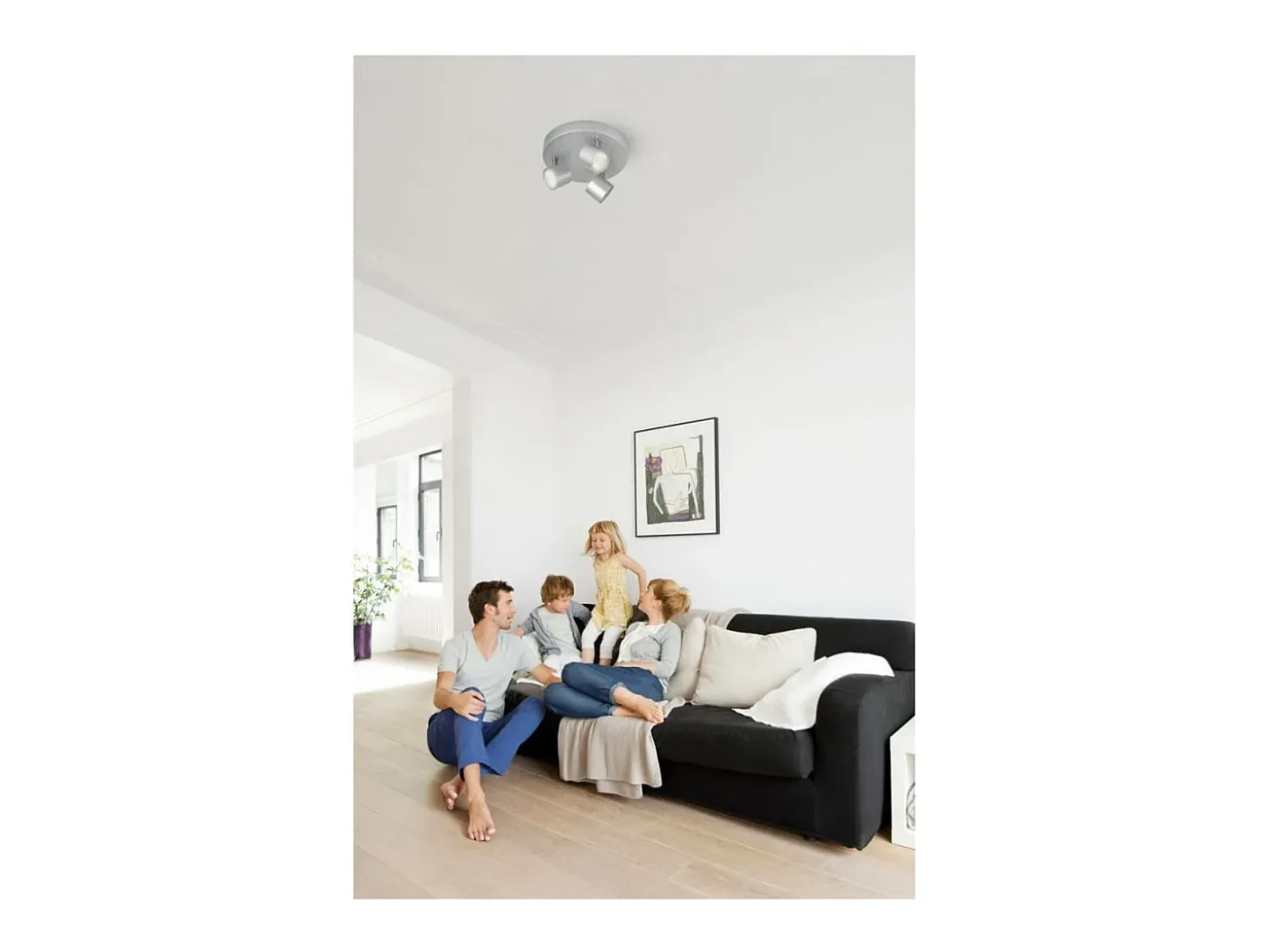 TechBrey Lámpara de Techo LED Regulable 3 Focos 3x4.5W PHILIPS Star
