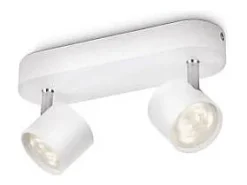 TechBrey Lámpara de Techo LED Regulable 2 Focos 2x4.5W PHILIPS Star