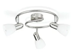 Clearance Ledkia TechBrey Lámpara de Techo 3 Focos Espiral PHILIPS Burlap Transparente