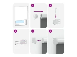 Tejido para estor enrollable opaco ancho 116,6 cm poliéster