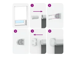 Tejido para estor enrollable opaco ancho 80,7 cm poliéster