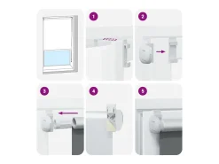 Tejido para estor enrollable opaco ancho 80,7 cm poliéster