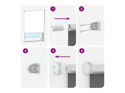Tejido para estor enrollable opaco ancho 80,7 cm poliéster