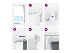 Tejido para estor enrollable opaco ancho 80,7 cm poliéster