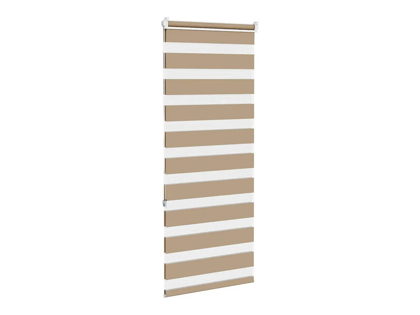 Tela para persiana cebra color marrón arena, ancho 22", poliéster