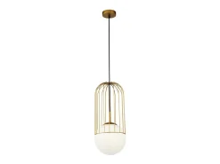 Outlet Maytoni Telford Lámpara Colgante de Techo Cage Oro, 1 Luz, E27 Dorado
