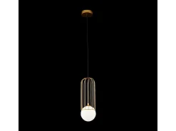 Maytoni Lámpara Suspendida^Telford Lámpara Colgante de Techo Cage Oro, 1 Luz, G9 Dorado