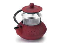 Presentación Y Servicio^Tetera de hierro fundido roja Hanoï 0,3L con filtro removible de acero inoxidable Rojo