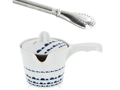 Presentación Y Servicio^Tetera de té verde Kyoto + pajita de acero inoxidable con filtro Multicolor
