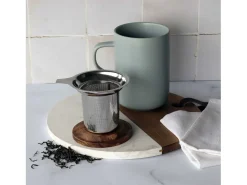 Tetera Ogo Juliet Perle de Grès con Tapa de Acacia de 475 ml