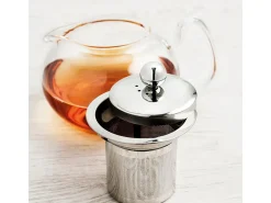 Tetera Serenia Quid con tapa filtro inox vidrio transparente 55 cl