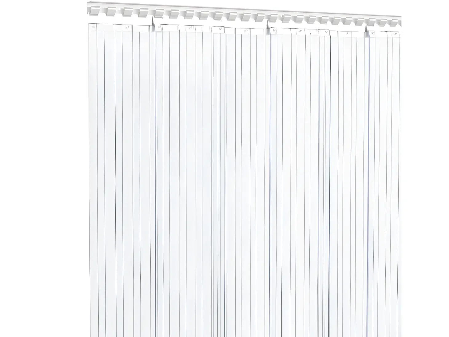 Tira de cortina para puertas PVC transparente 300x2,6 mm 25 m ES898359