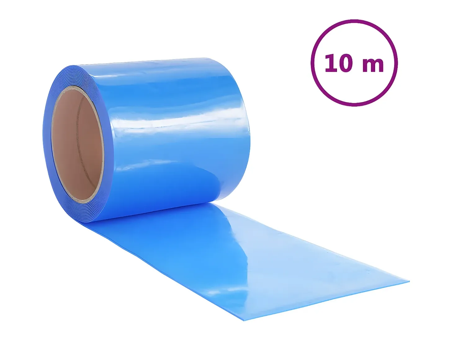 Tira de cortina para puertas PVC azul 200x1,6 mm 10 m ES849491