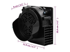 vidaxl Iluminación Exterior^Tira de luces con 90 LED y ventilador 900 cm Negro
