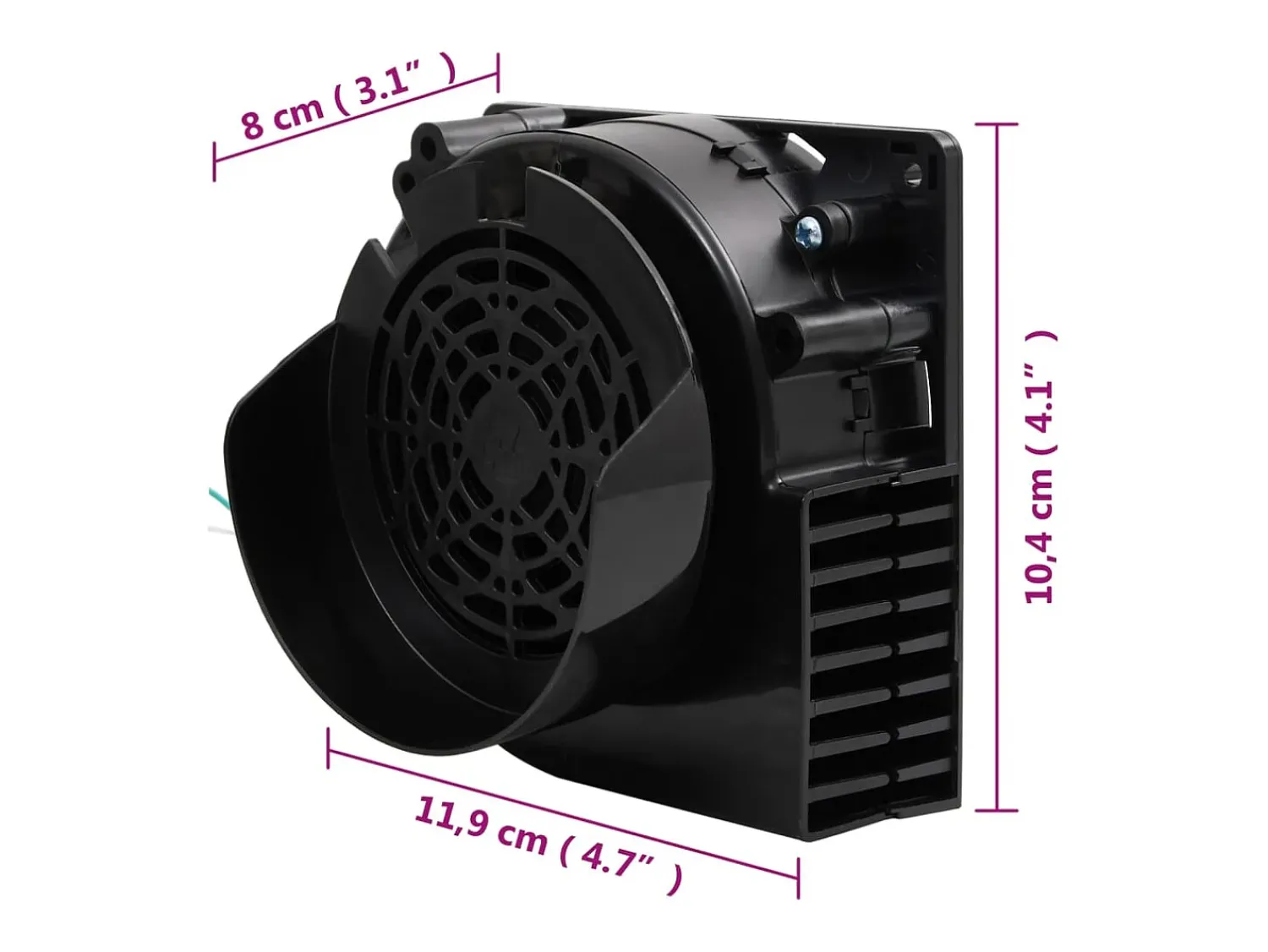 vidaxl Iluminación Exterior^Tira de luces con 90 LED y ventilador 900 cm Negro