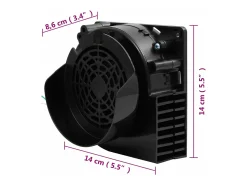 Hot vidaxl Tira de luces con 110 LED y ventilador 1100 cm Negro