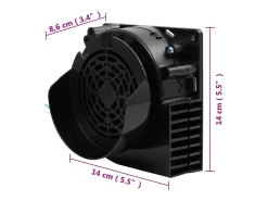 Hot vidaxl Tira de luces con 110 LED y ventilador 1100 cm Negro