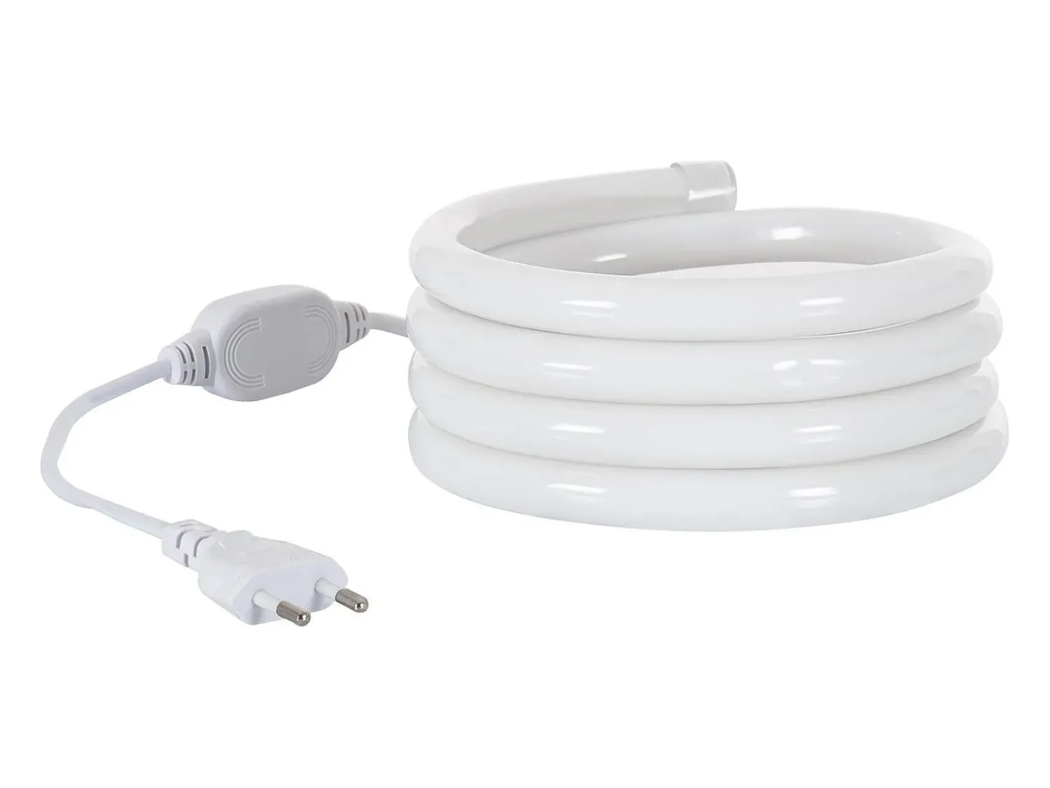 New Ledkia Tira LED Neón Regulable 220V Amarillo Circular 360 9W/m Corte 100cm IP67 a Medida 10 m Blanco