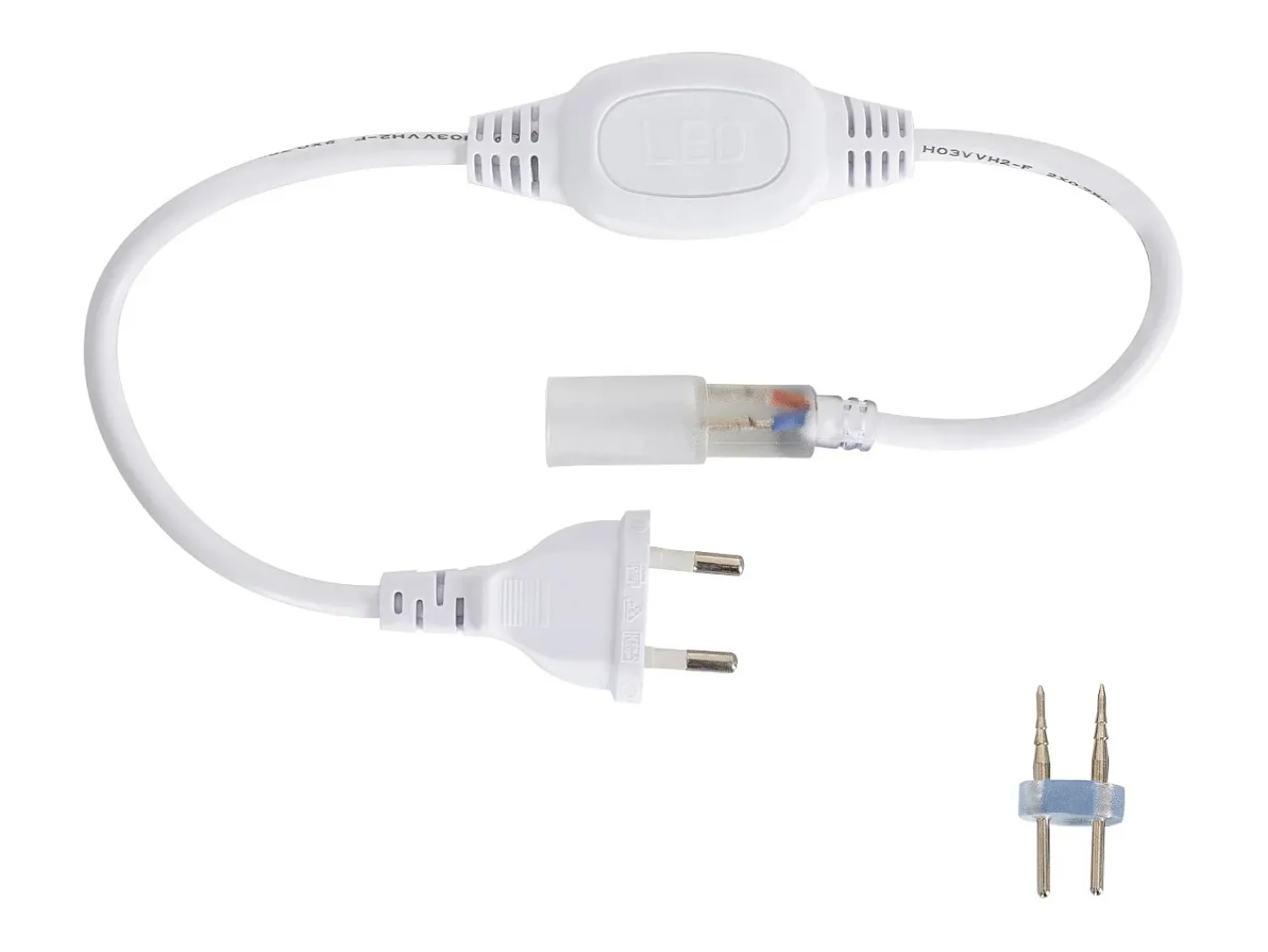 New Ledkia Tira LED Neón Regulable 220V Amarillo Circular 360 9W/m Corte 100cm IP67 a Medida 10 m Blanco