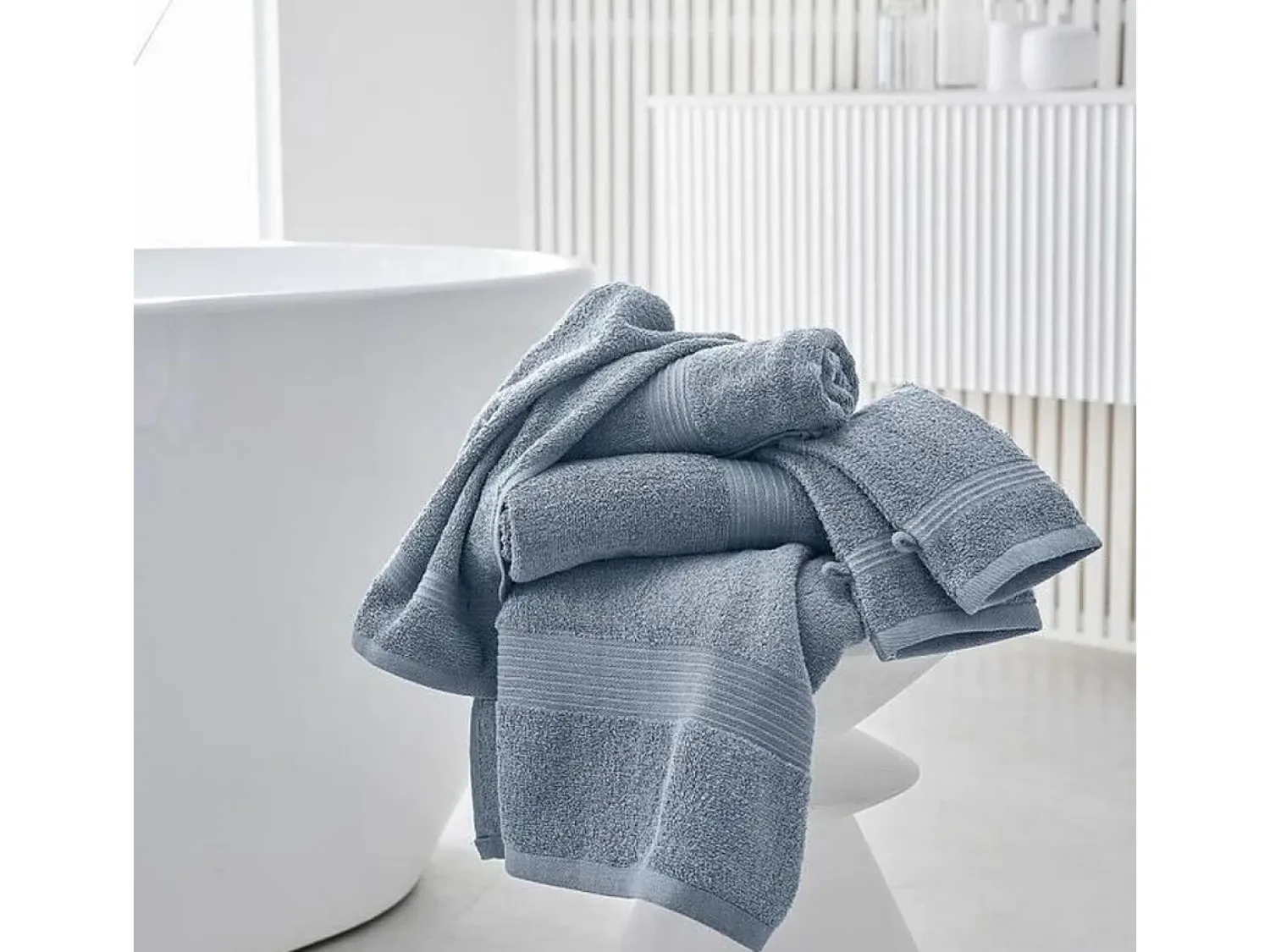 Today Ropa De Cama|Textil De Baño^Toalla de baño Gris 70 x 130 cm Azul