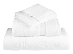 Toallas baño 2 uds 100% algodón blanco 100x150 cm 600 gsm ES951567