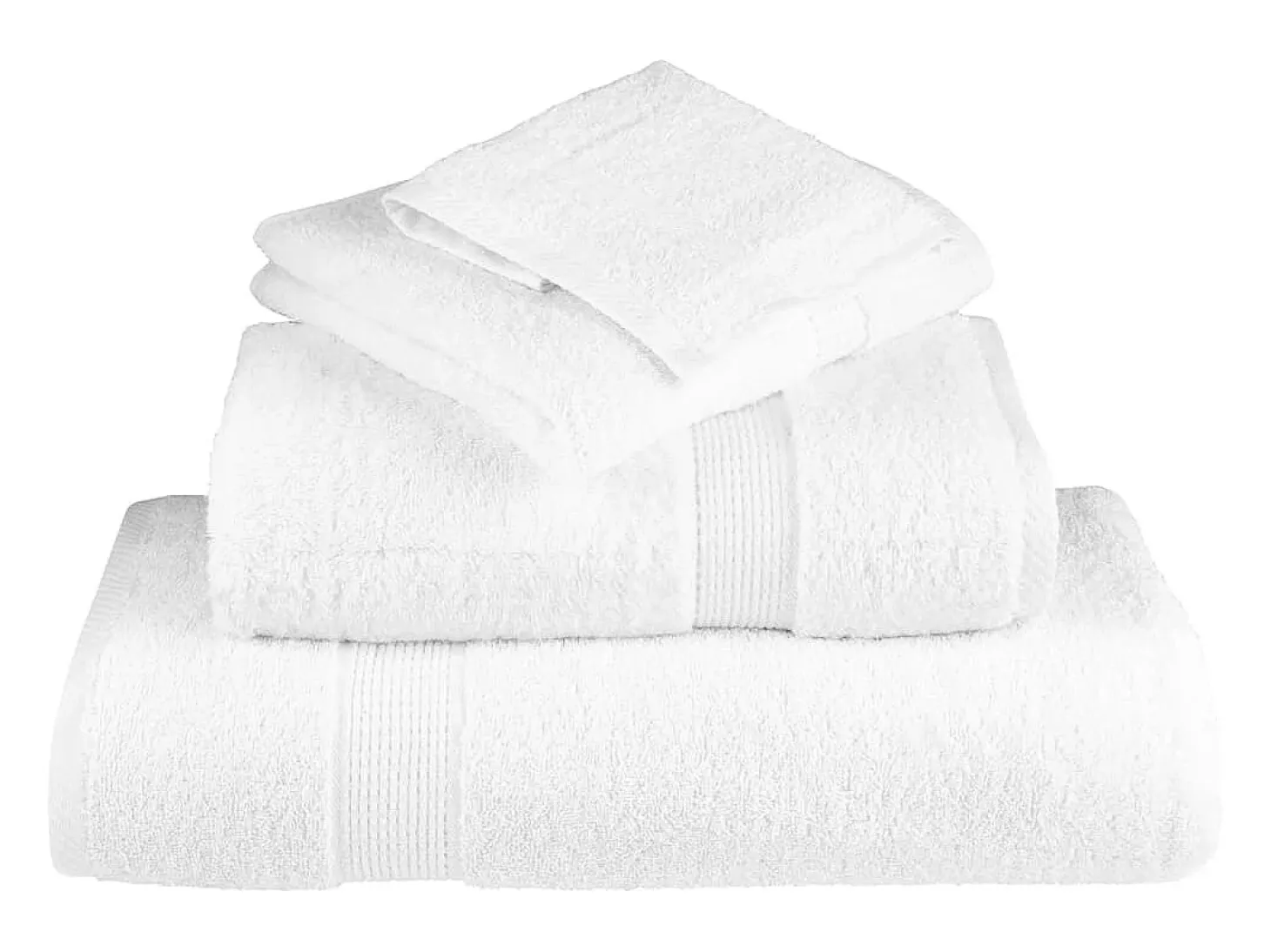 Toallas baño 2 uds 100% algodón blanco 100x150 cm 600 gsm ES951567