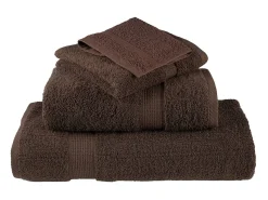 Toallas de baño 4 uds 100% algodón marrón 100x150 cm 600 gsm ES937098 Marru00f3n