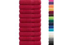 Toallas de baño 10 uds 100% algodón verde 100x150 cm 600 gsm ES909844