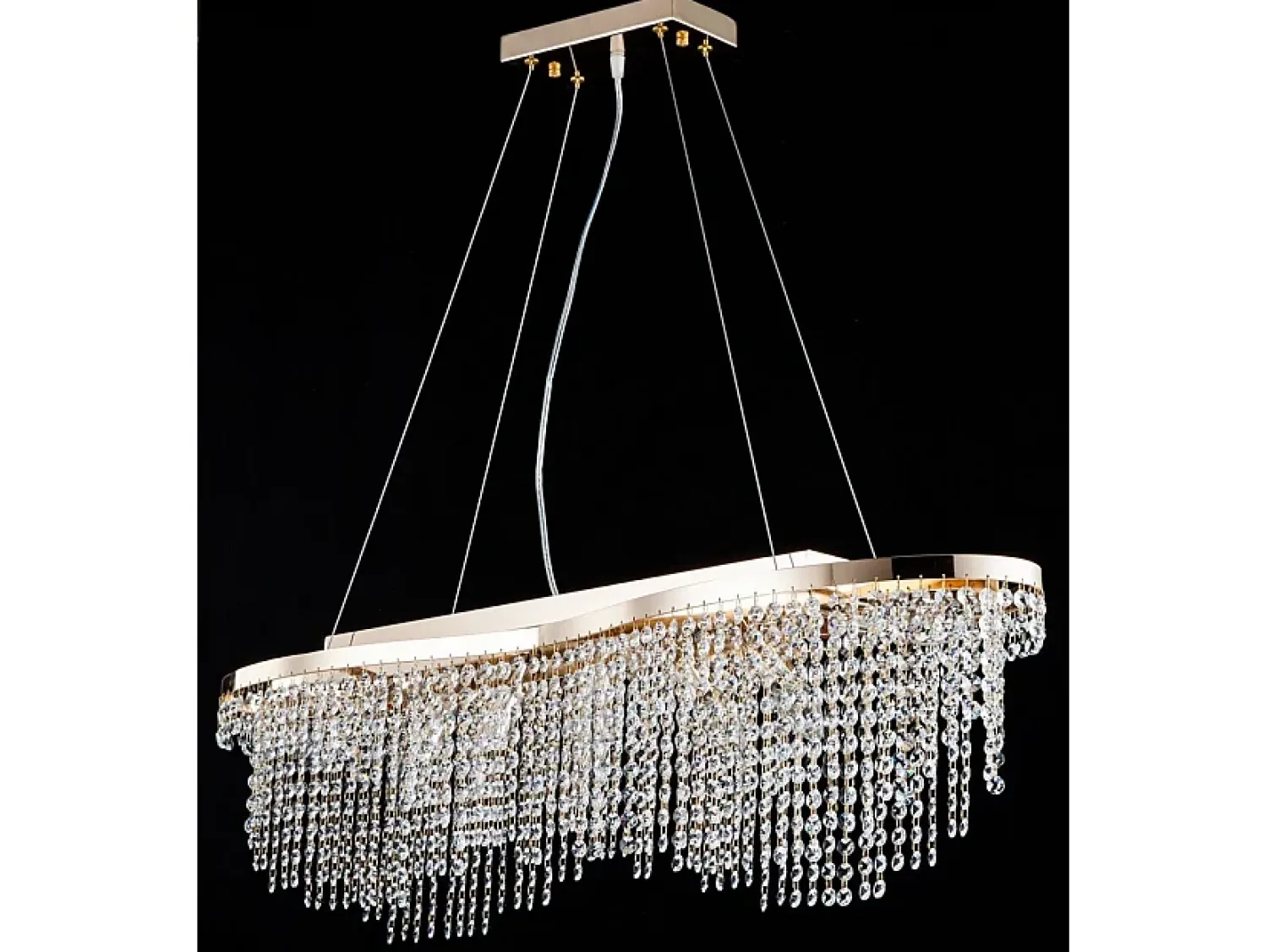 New Maytoni Toils Lámpara Colgante de Techo Oro y Cristal, 7 Luces, E14 Dorado