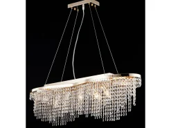 New Maytoni Toils Lámpara Colgante de Techo Oro y Cristal, 7 Luces, E14 Dorado