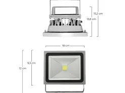 Trípode Telescópico con 2x20W Proyectores LED de Exterior Orientable Aluminio 4000K 7hSevenOn Outdoor