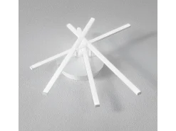 Sale Tullia Plafón LED moderno 40W 2200lm luz cálida 3000K, diseño estrella, aluminio satinado, IP20, LED integrado Blanco