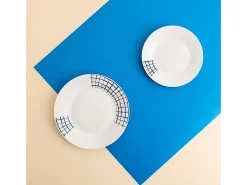 Outlet Vajilla Kansas Quid 18 piezas 6 servicios porcelana Azul