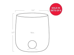 New Vaso Bilia Zafferano de vidrio borosilicato, juego de 6 piezas, color oro Amarillo