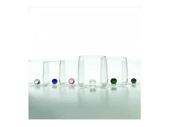 Vaso^Vaso Bilia Zafferano de vidrio borosilicato juego de 6 piezas Color Negro