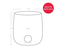 Vaso^Vaso Bilia Zafferano de vidrio borosilicato juego de 6 piezas Color Negro
