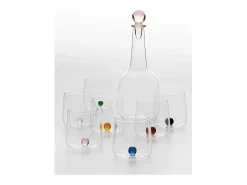 Vaso^Vaso Bilia Zafferano de vidrio borosilicato, juego de 6 piezas, color gris Amarillo