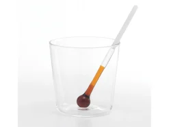 Vaso^Vaso medidor Spritzometer - Juego de 2 vasos + dispensador Spritz, vidrio decorado, fabricado en Italia - Zafferano Italia Transparente