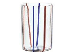 Hot Vaso Tirache Zafferano en vidrio borosilicato bicolor amatista, caja de 6 piezas Azul