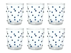 Vaso^Vaso Zafferano para fiestas, vidrio , 45 cl, juego de 6 piezas Azul